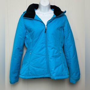 Karbon Women’s Teal Hooded Ski Jacket Size 8